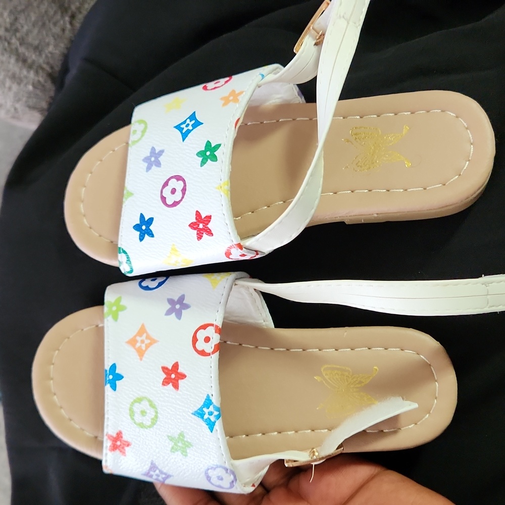 Beautiful white kids sandals